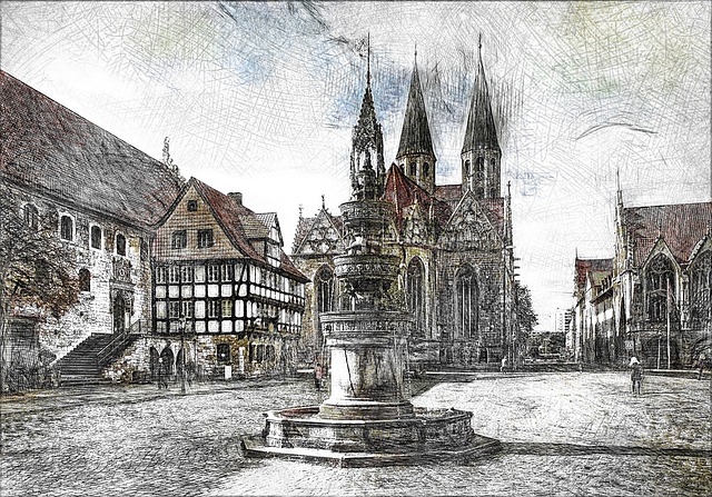 Free braunschweig city lower saxony illustration