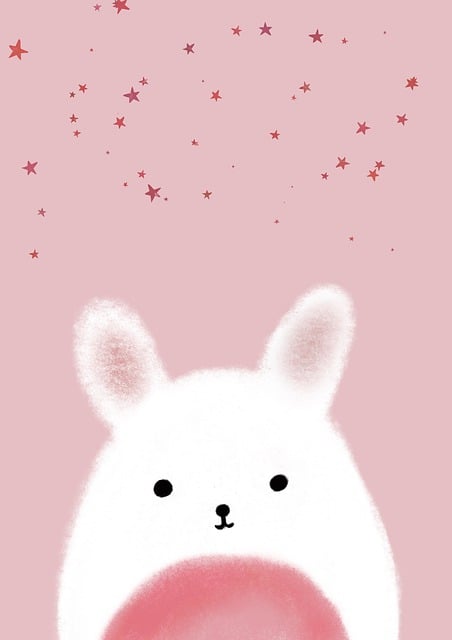 Free rabbit picture mural illustration