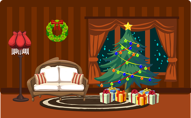 Weihnachten, Baum, Geschenke, Dekoration