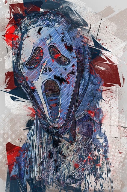 Free halloween mask ghost illustration