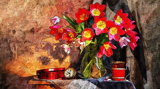 Free flower relax tea illustration