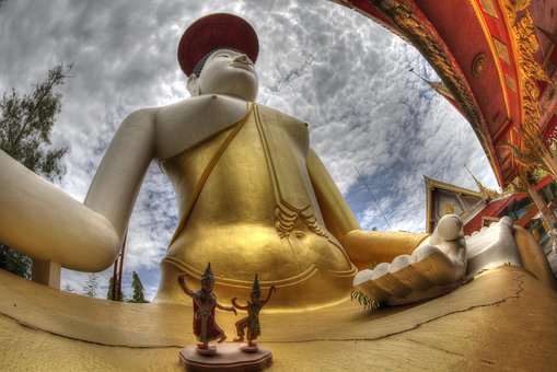 Minimální, Socha, Buddha, Nebe, Příroda