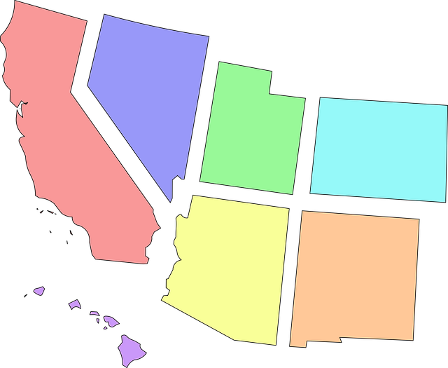 Free map usa southwest illustration