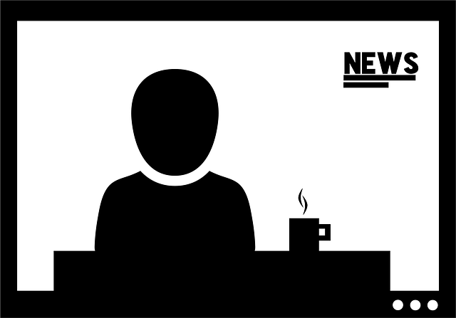 Free tv news silhouette vector