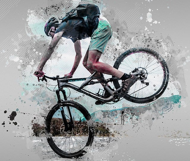 Free active bike biker illustration