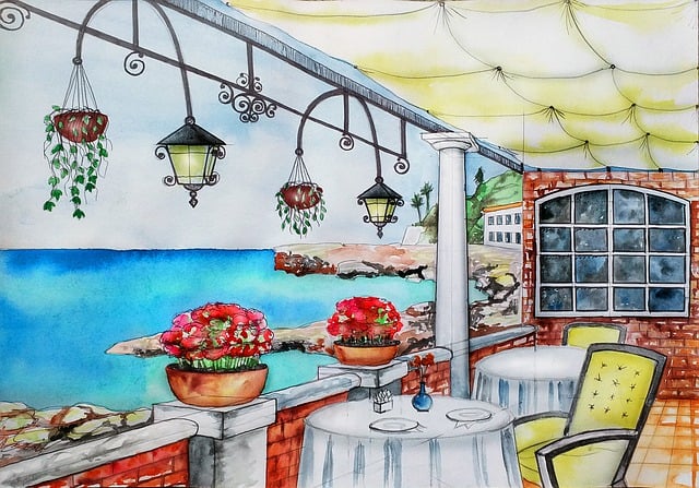 Café, Küste, Meer, Erholungsort, Urlaub