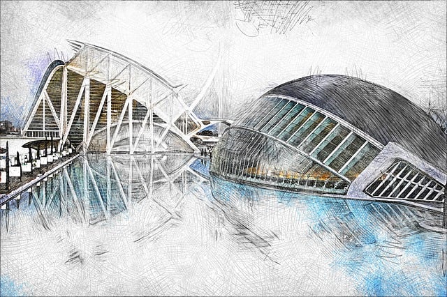Free architecture valencia city science illustration