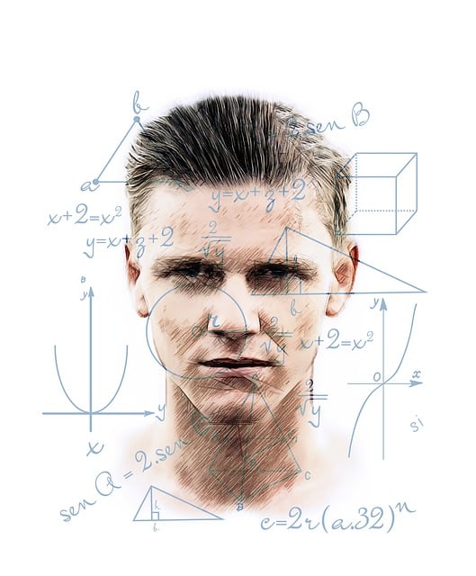Free man is an intellectual math man illustration