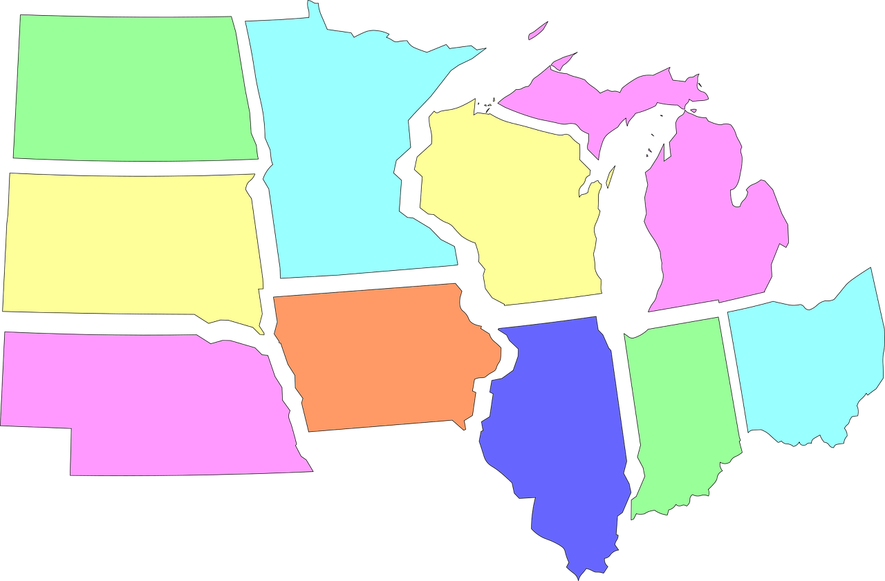 Download North Central, Usa, States. Royalty-Free Vector Graphic - Pixabay