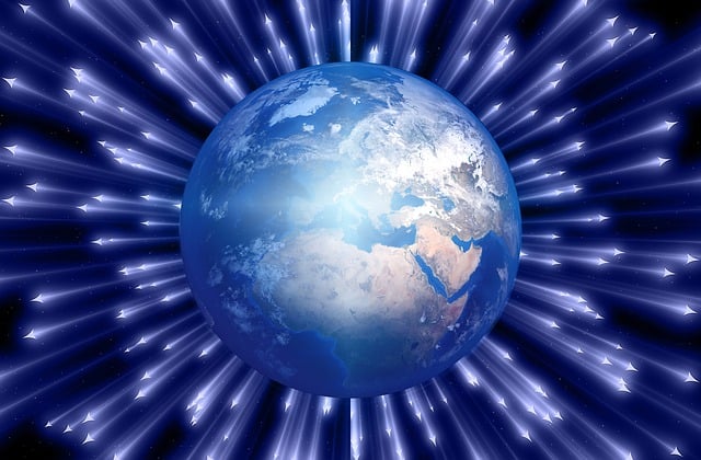 Free globe earth explosion illustration