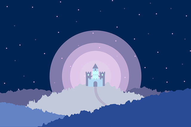 Download free HD stock image of Night Castle Free night castle nature illustration