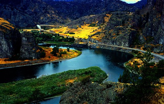 Free River Winding Road photo and picture