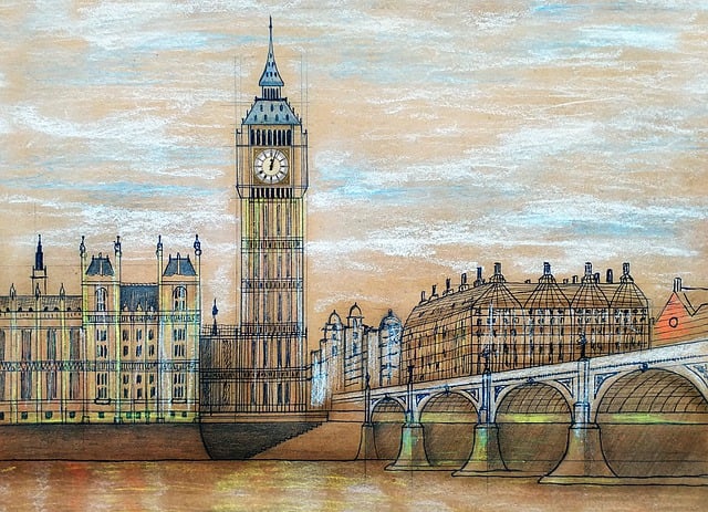 Free london big ben the elizabeth tower illustration
