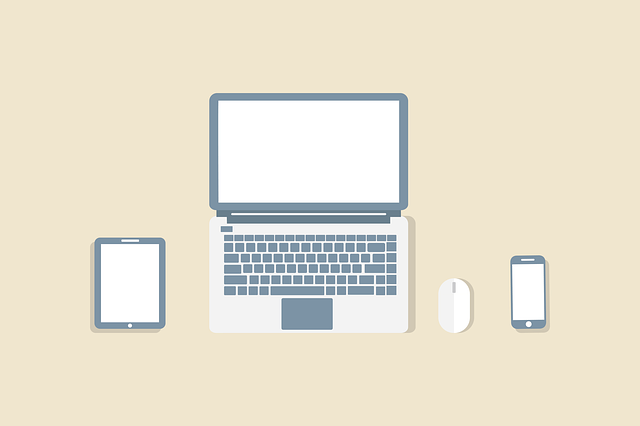Free desk monitor office illustration