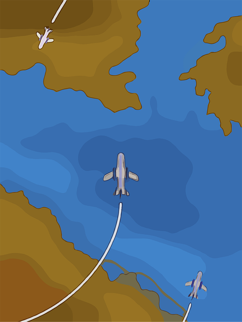 Free planes sea dry land vector