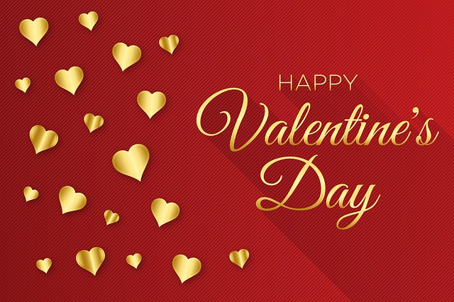 Free valentines day love heart illustration