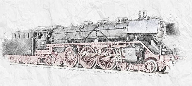 Free steam locomotive model scale h0 illustration