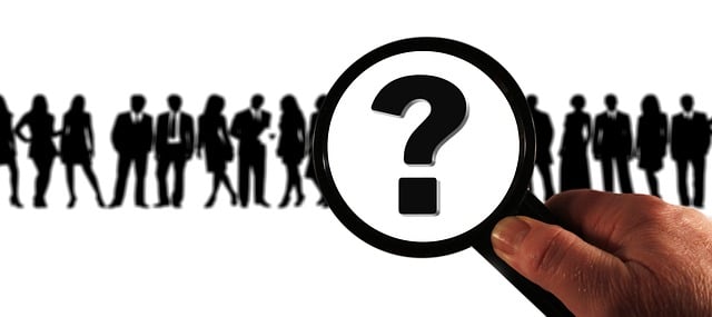 Free magnifying glass hand question mark illustration