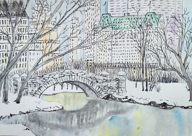 Free central park new york usa illustration
