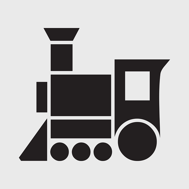 Free old rail engine illustration