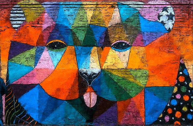 Free painted wall colors mix illustration
