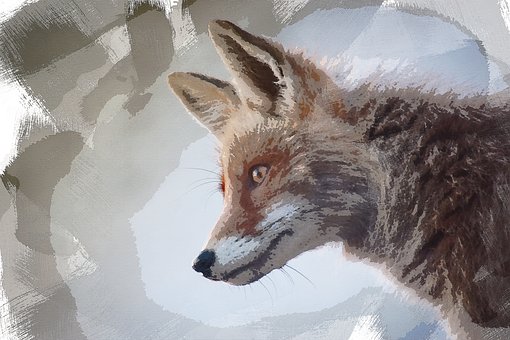 Free Oil Painting Fox illustration and picture