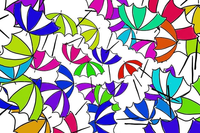 Free umbrella colour the atmosphere illustration