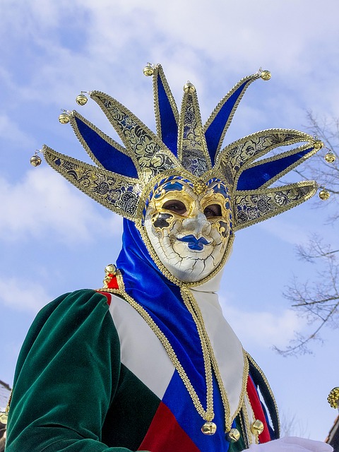 Venedig, Kostüm, Maske, Feder, Hut