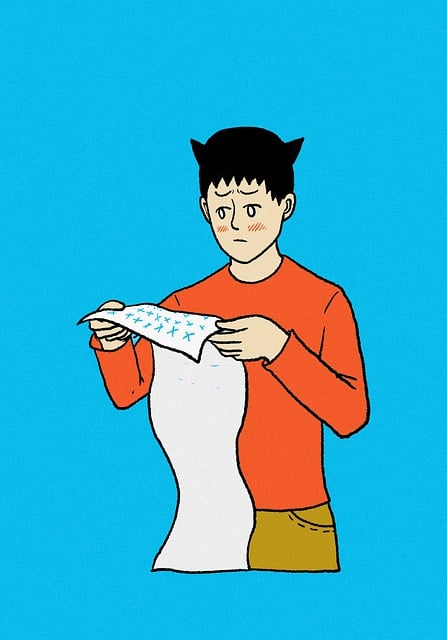 Free cartoon office worker report illustration