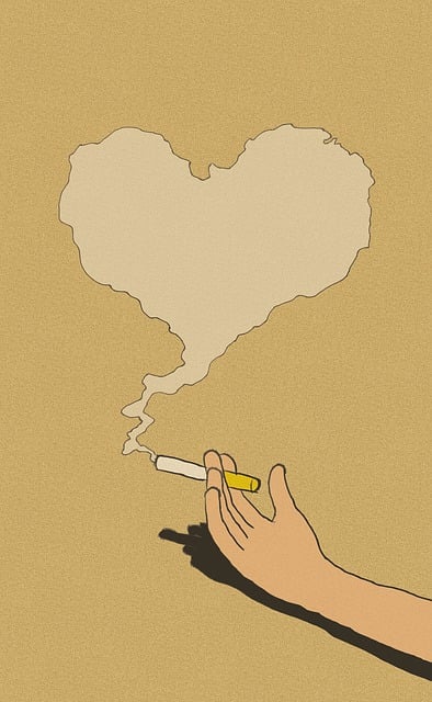 Free cartoon hand-painted cigarette illustration