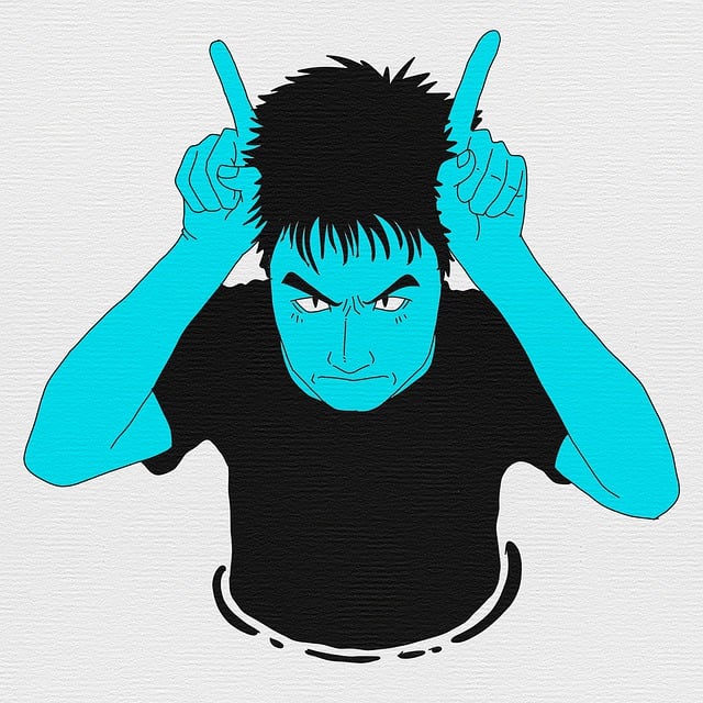 Free caricature hand drawing devil illustration
