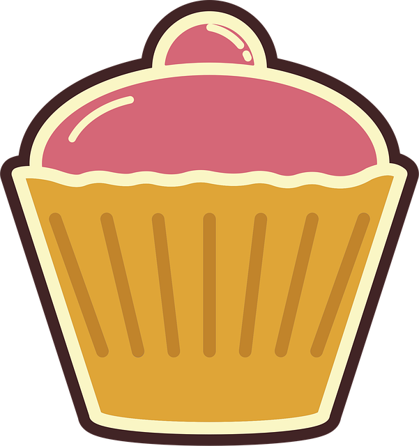 Free cupcake pink bakery vector