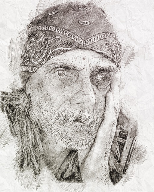 Free homeless man poverty illustration