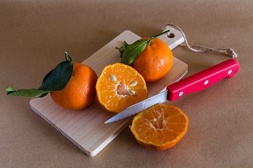 Free Tangerine Knife photo and picture