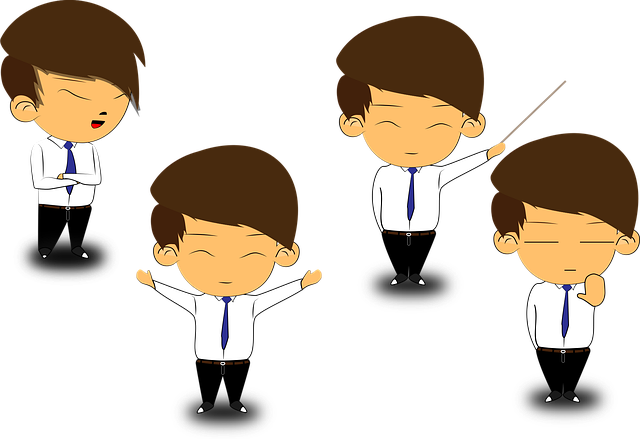 Free listed little man business man vector