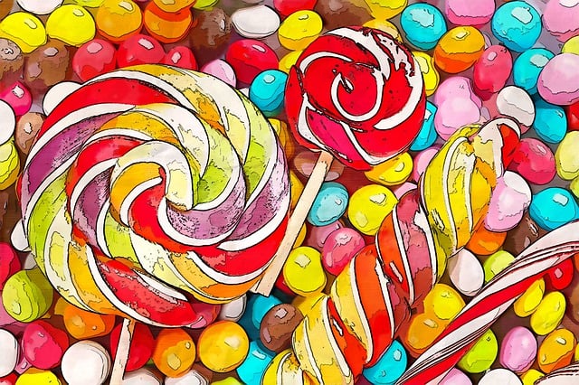 Free colorful candy sweet illustration