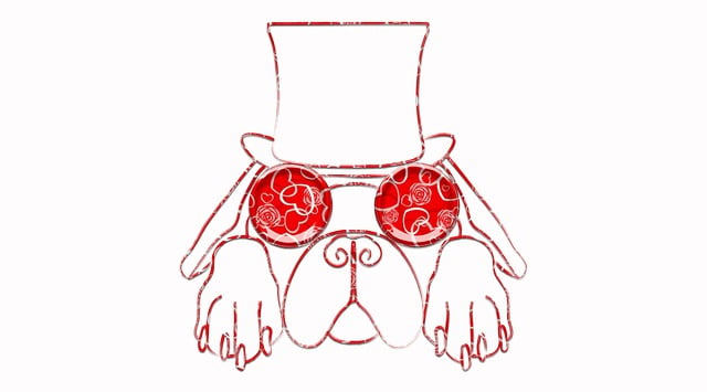 Free dog pug pet illustration