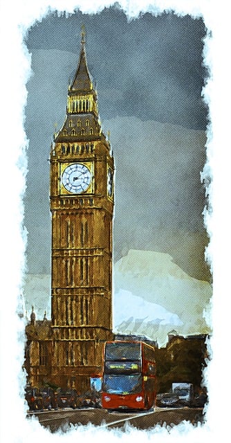 Free big ben close up landmark illustration