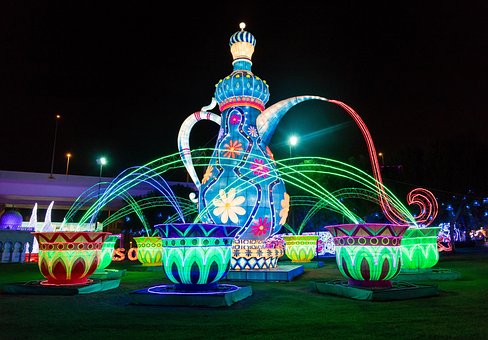 Free Dubai Garden Glow Light Show photo and picture