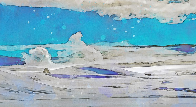 Free yellowstone national park wyoming landscape illustration