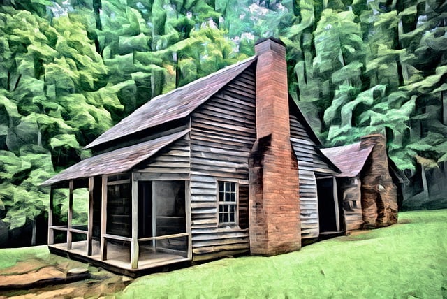 Free building rustic old illustration
