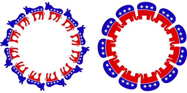 Free democrat republican frame vector
