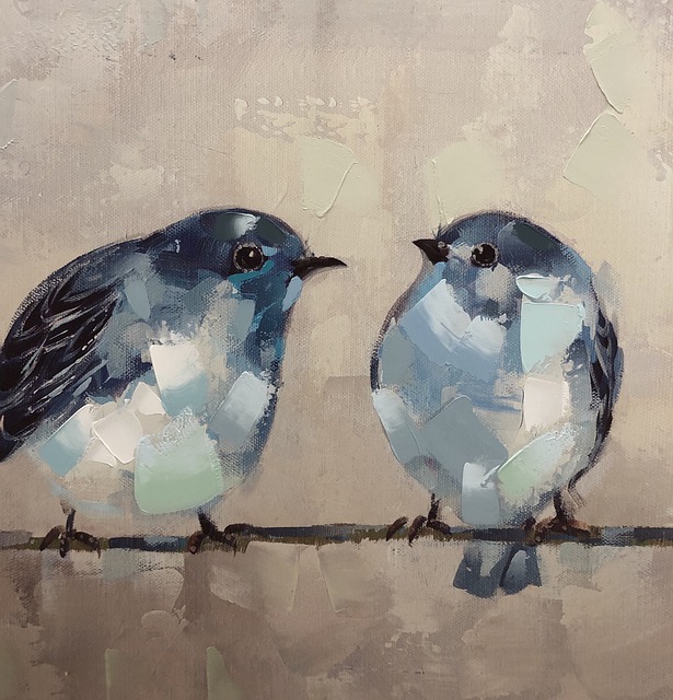Vögel, Zweig, Blaue Vögel, Feder, Tier