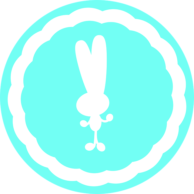 Easter, Bunny, Label, Topper, Turquoise