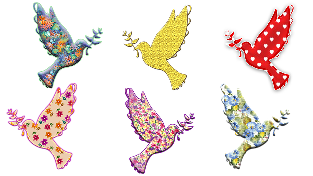 Free birds patterns flowers illustration