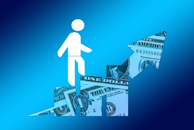 Free dollar arrow stairs illustration
