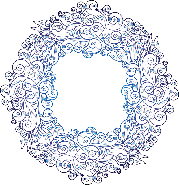 Floral, Ornamental, Quadro, Redemoinhos