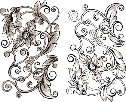 Floral, Ornamental, Decorativo
