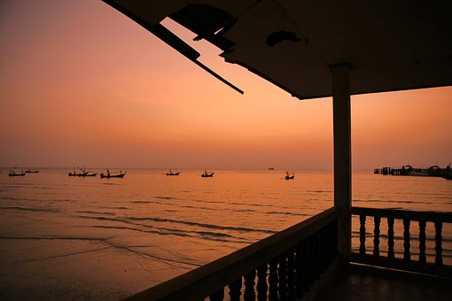 Seaside Pavilion, Sunset, Pristine