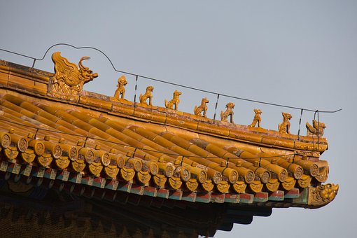 Dach, China, Architektur, Dachziegel